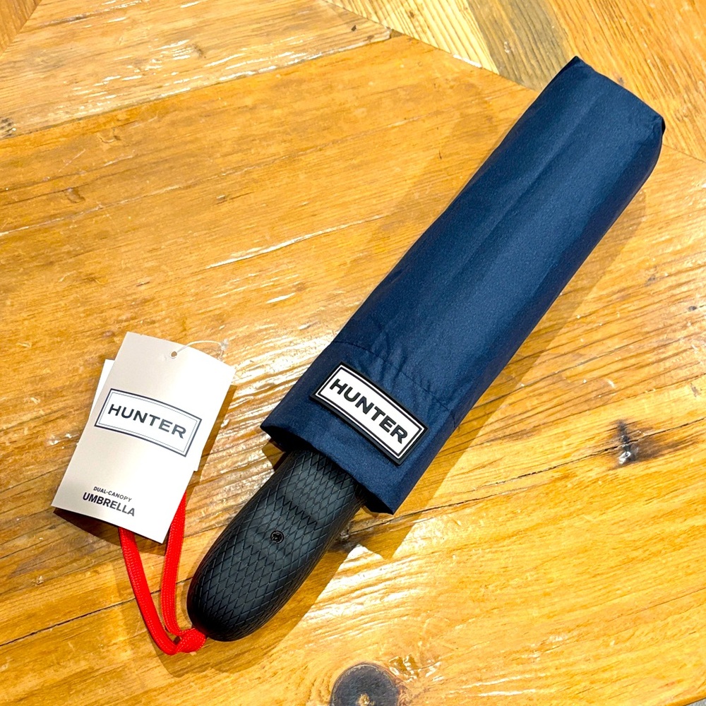 NEW Hunter Navy Blue & Orange Umbrella